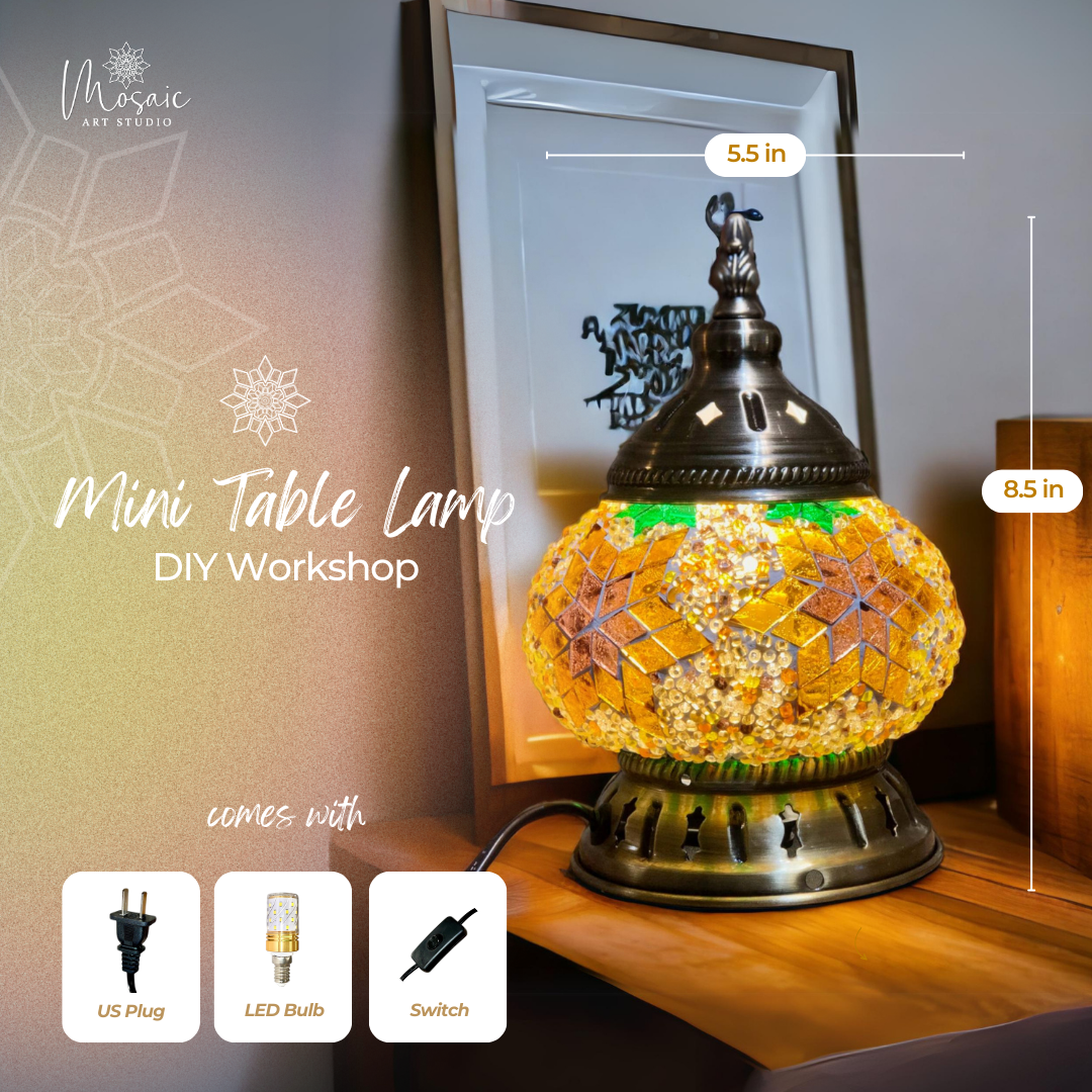 DIY Turkish Mosaic Lamp Workshop – Red Deer, AB