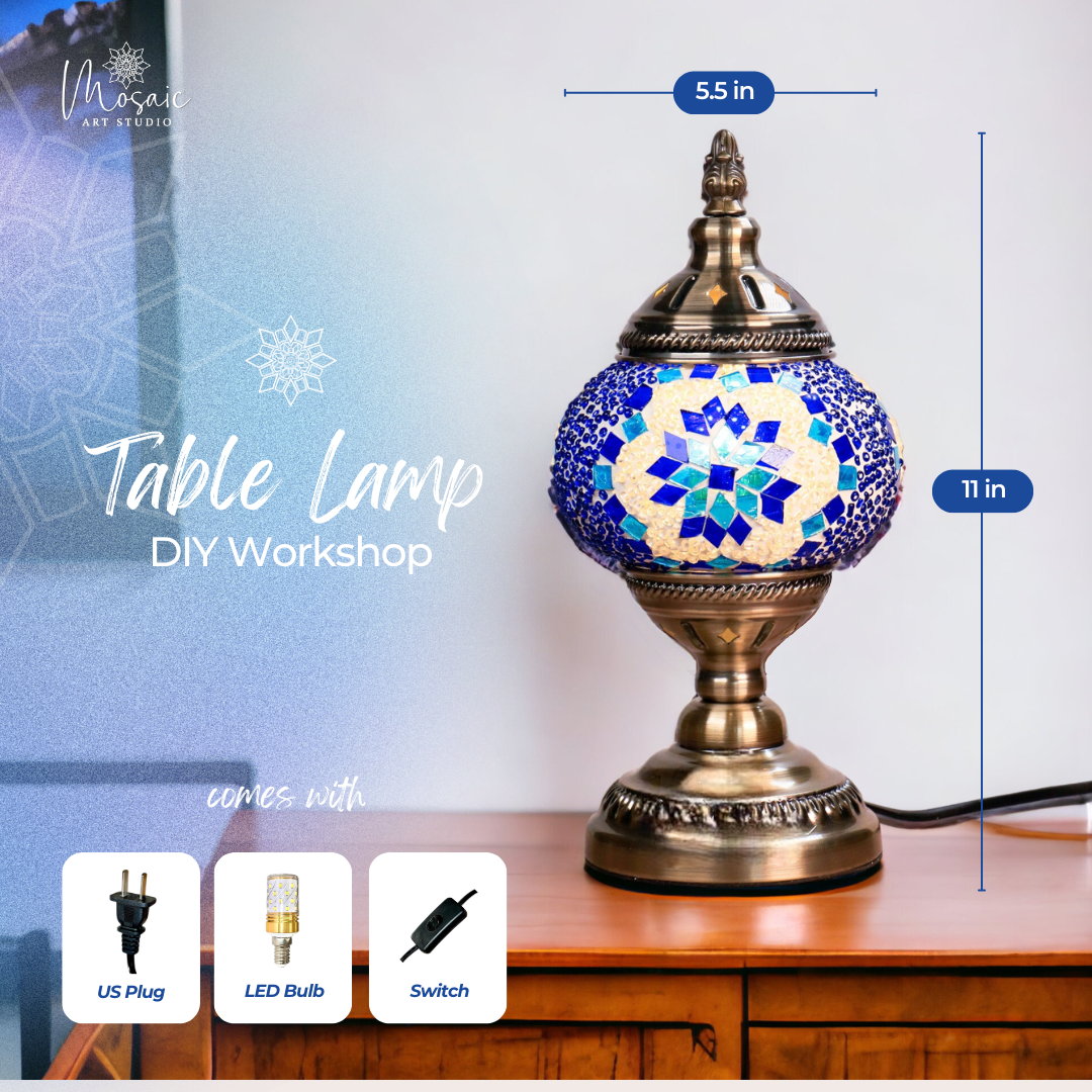 DIY Turkish Mosaic Lamp Workshop – Red Deer, AB